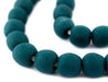 Teal Sandcast Beads (14mm) - The Bead Chest