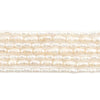 Smooth White Lined Vintage Japanese Pearl Heishi Beads (4mm)