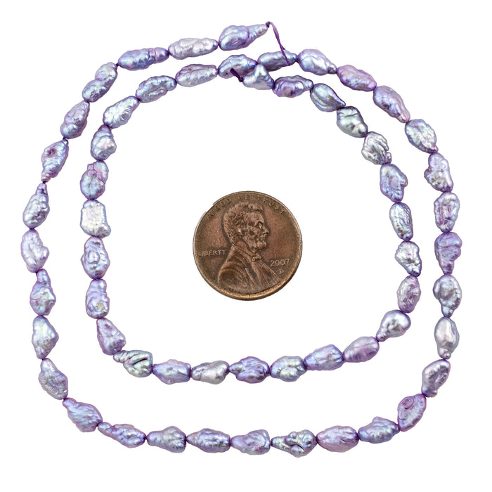 Iridescent Purple Vintage Japanese Rice Pearl Beads (4mm) - The Bead Chest