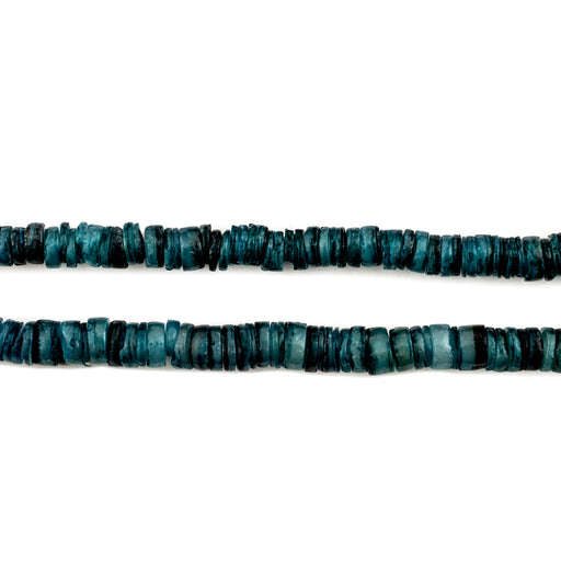 Dark Turquoise Natural Shell Heishi Beads (5mm)