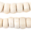 Polished White Bone Beads (Double Length Decorative Strand)