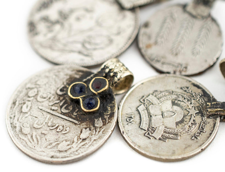 Large Vintage Afghani Coin Pendants (Set of 8) - The Bead Chest