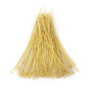 Gold 21 Gauge 3 Inch Eye Pins (Approx 100 pieces)