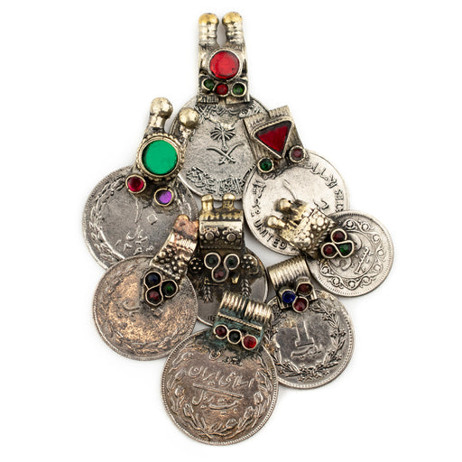 Fancy Afghan Coin Pendants (Set of 8)