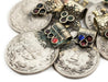 Fancy Afghani Coin Pendants (Set of 8) - The Bead Chest