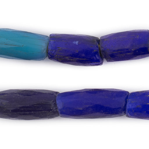 Rare Super Jumbo Elongated Russian Blue Tube Beads #12467 - The Bead Chest