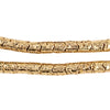 Brass Electroplated Lava Snake Beads (6mm)