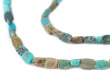 Flat Green Aqua Afghani Turquoise Beads - The Bead Chest