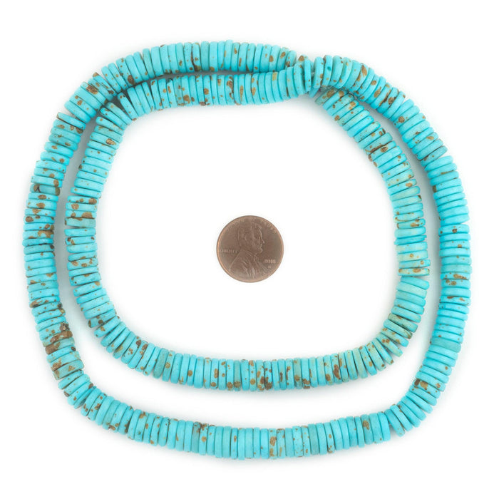 Turquoise Bone Button Beads (9mm) - The Bead Chest