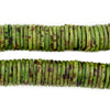 Olive Green Bone Button Beads (14mm)