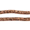 Antiqued Copper Electroplated Lava Snake Beads (6mm)