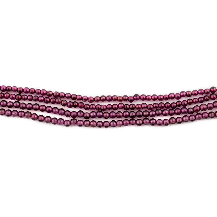 Round Garnet Beads (2mm) - The Bead Chest