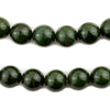 Round Green Nephrite Jade Beads (12mm)