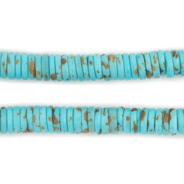 Turquoise Bone Button Beads (9mm) - The Bead Chest