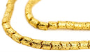 Gold Electroplated Lava Snake Beads (6mm) - The Bead Chest