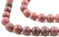 Round Rhodonite Beads (12mm) - The Bead Chest