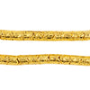 Gold Electroplated Lava Snake Beads (6mm)