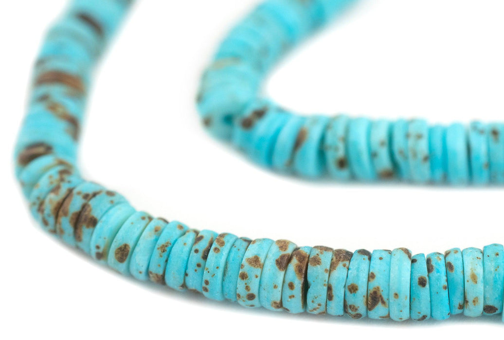 Turquoise Bone Button Beads (8mm) - The Bead Chest