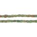 Camouflage Green Faceted Afghani Turquoise Beads (6x4mm) - The Bead Chest