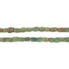 Camouflage Green Faceted Afghan Turquoise Beads (6x4mm)
