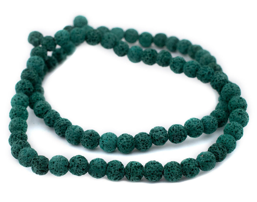 Green Volcanic Lava Beads (10mm) - The Bead Chest