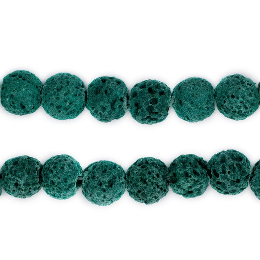 Green Volcanic Lava Beads (10mm) - The Bead Chest