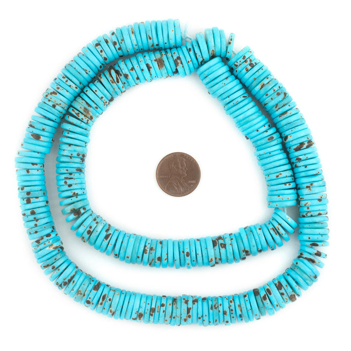 Turquoise Bone Button Beads (14mm) - The Bead Chest