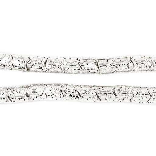Silver Electroplated Lava Snake Beads (6mm) - The Bead Chest