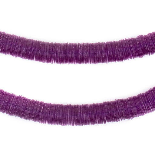 Translucent Purple Vinyl Phono Record Beads (8mm) - The Bead Chest