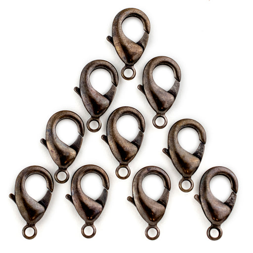 Bronze Lobster Clasps (19mm, Set of 10) - The Bead Chest