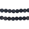 Matte Black Sea Sediment Jasper Beads (8mm)