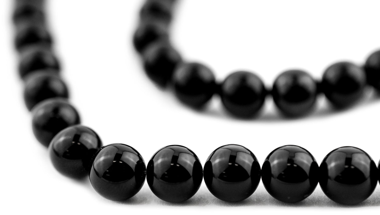 Round Onyx Beads (8mm) - The Bead Chest