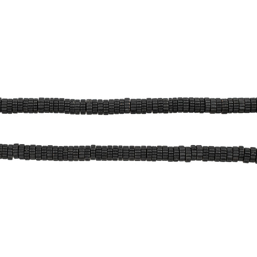 Midnight Black Patterned Gear Beads (3mm) - The Bead Chest