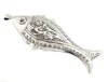 Engraved Moroccan Silver Fish Pendant