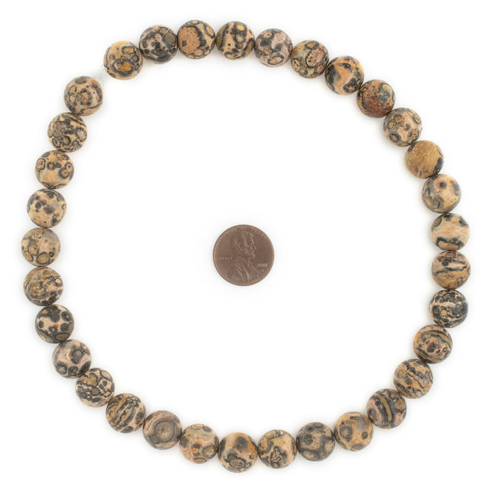 Round Leopard Jasper Beads (12mm) - The Bead Chest