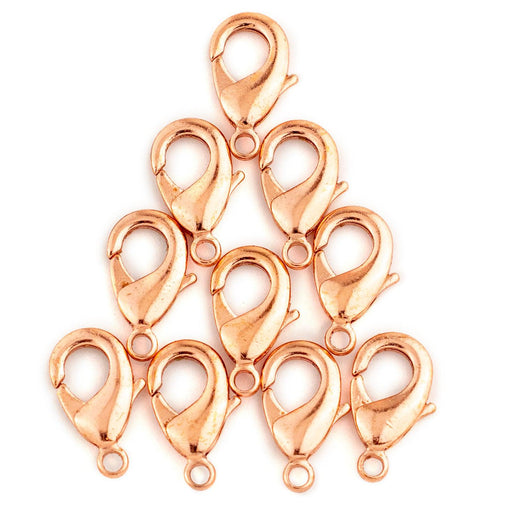 Copper Lobster Clasps (19mm, Set of 10) - The Bead Chest