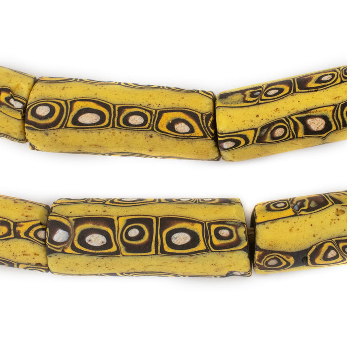 Yellow Antique Matching Venetian Millefiori Trade Beads — The Bead