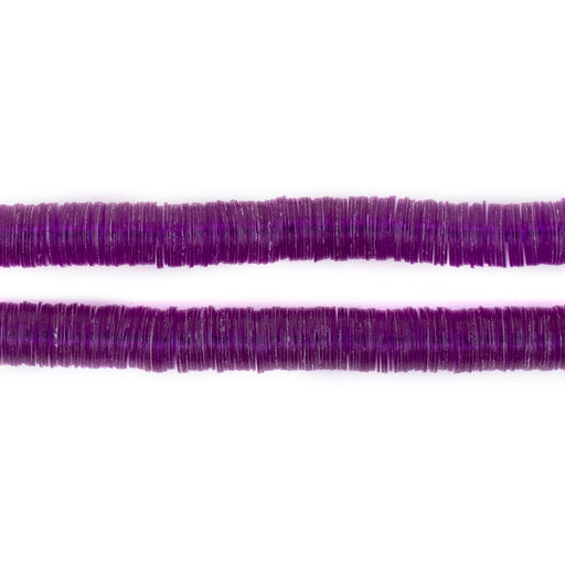 Translucent Purple Vinyl Phono Record Beads (6mm) - The Bead Chest