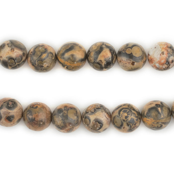 Round Leopard Jasper Beads (10mm) - The Bead Chest