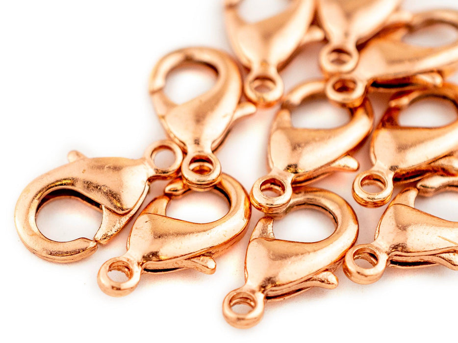 Copper Lobster Clasps (15mm, Set of 10) - The Bead Chest