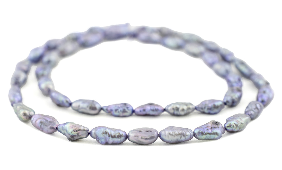 Silver Lavender Vintage Japanese Rice Pearl Beads (5mm) - The Bead Chest