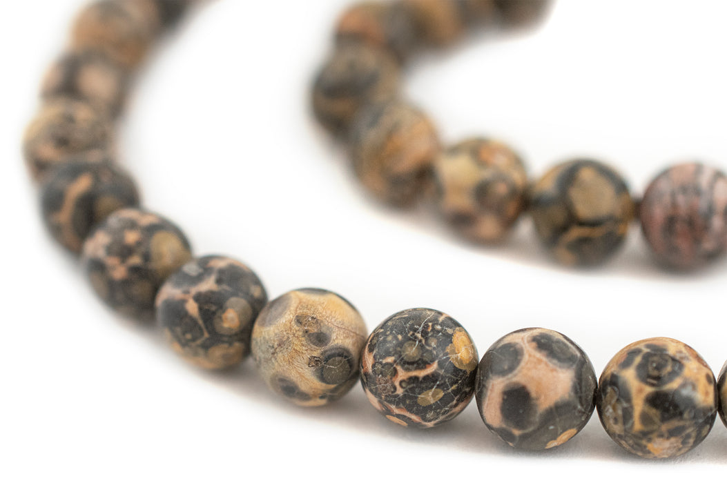Round Leopard Jasper Beads (8mm) - The Bead Chest