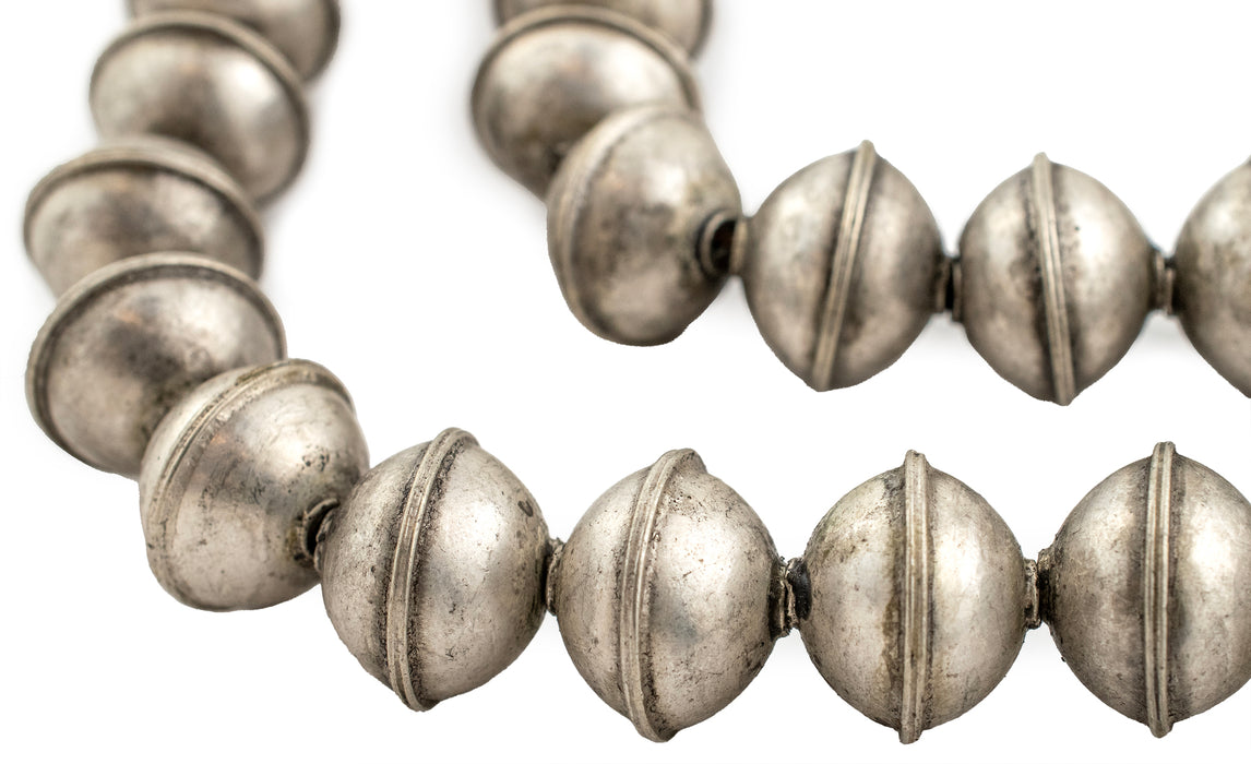 Berber Silver Bicone Beads (18x22mm) - The Bead Chest