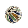 Blue Mix Multicolor Enamel Berber Bicone Bead