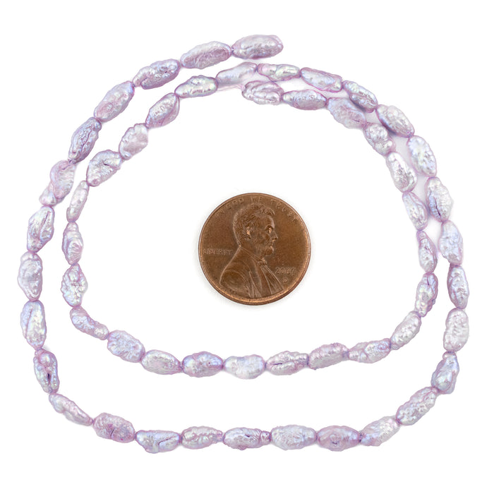 Lavender Vintage Japanese Rice Pearl Beads (5mm) - The Bead Chest