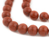 Round Red Jasper Beads (15mm) - The Bead Chest