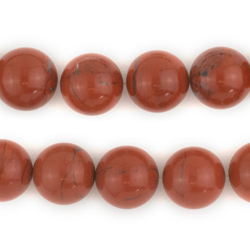 Round Red Jasper Beads (15mm) - The Bead Chest