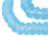 Jumbo Baby Blue Rondelle Recycled Glass Beads - The Bead Chest
