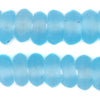 Jumbo Baby Blue Rondelle Recycled Glass Beads
