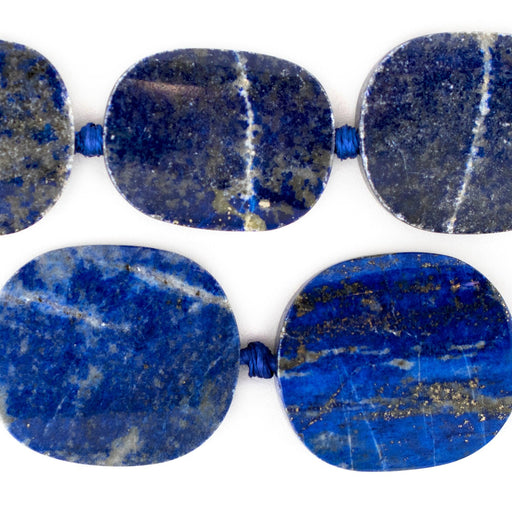 Flat Circular Lapis Lazuli Beads (15-25mm) - The Bead Chest